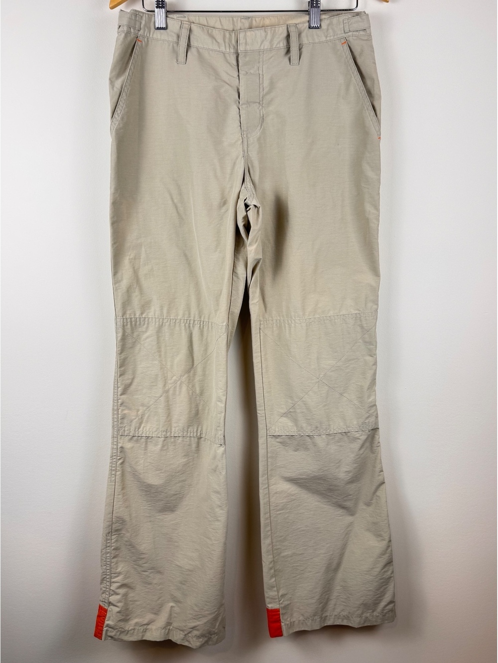 Vintage Y2K Abercrombie & Fitch Paratrooper Utility Pants Tan Orange Sz 6
